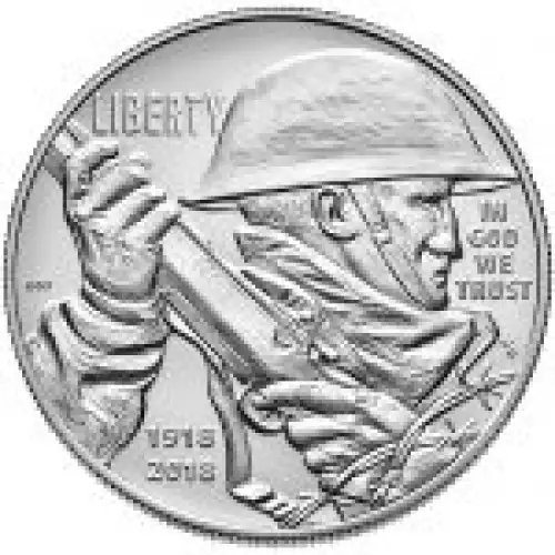 2018-P World War I (WWI) Centennial Proof Silver Dollar w US Mint OGP Box & COA
