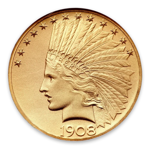 Indian $10 (1907 - 1933) - MS+